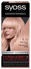 Syoss Color juuksevärv 9-52 HELEROOSA KULDNE BLOND hind ja info | Juuksevärvid | hansapost.ee