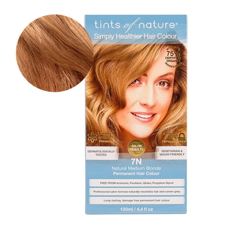 Tints of Nature looduslik juuksevärv 7N keskmine blond, 130 ml цена и информация | Juuksevärvid | hansapost.ee