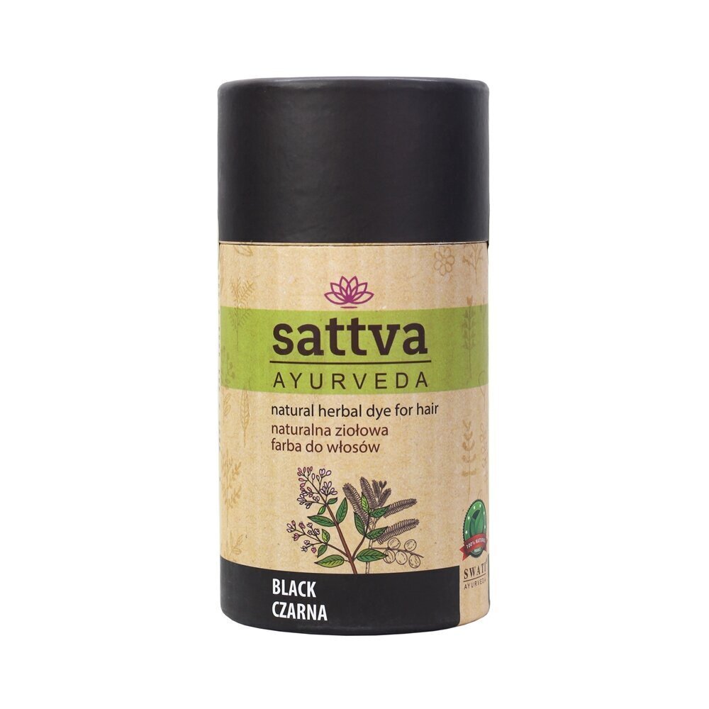 Taimne must juuksevärv Black Sattva Ayurveda, 150 g цена и информация | Juuksevärvid | hansapost.ee