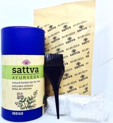 Краска для волос растительная Indigo Sattva Ayurveda, сине-черная, 150 г цена и информация | Краска для волос | hansapost.ee