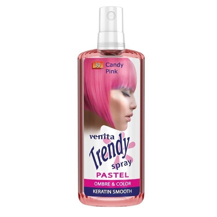 Värvi andev juuksesprei Venita Trendy Spray, 30 Candy Pink, 200 ml цена и информация | Juuksevärvid | hansapost.ee