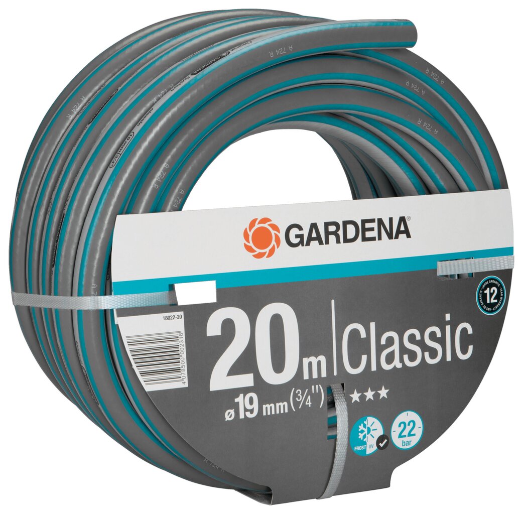 Gardena Classic voolik 19 mm, 20 m цена и информация | Niisutussüsteemid, kastmisvoolikud ja kastekannud | hansapost.ee