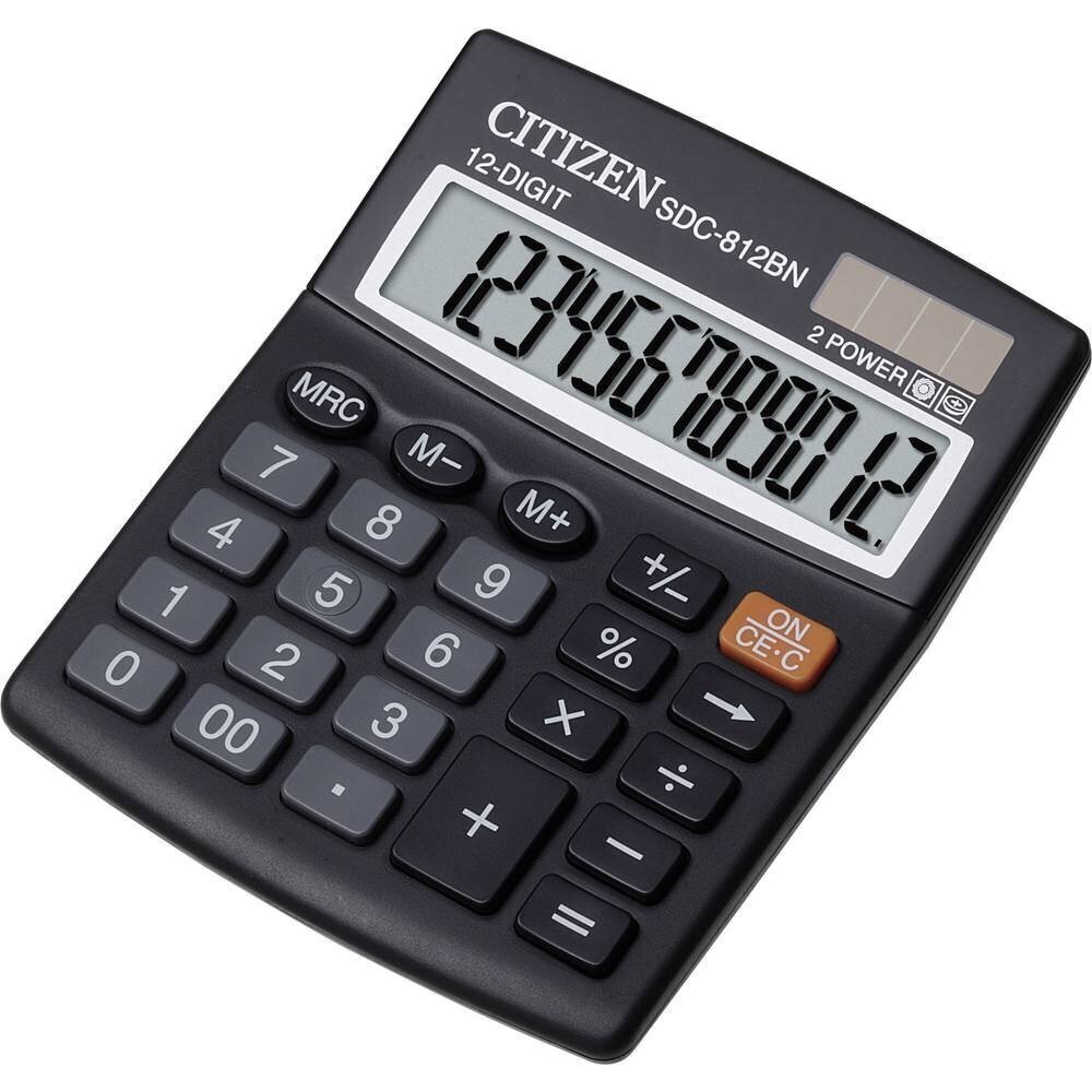 Kalkulaator Citizen CT 555N, must цена и информация | Kirjatarvikud | hansapost.ee