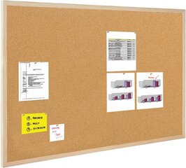 Доска пробковая на деревянном каркасе Bi-Office, 60х40 см цена и информация | Канцелярские товары | hansapost.ee