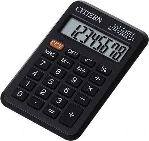 Taskukalkulaator Citizen LC 210N цена и информация | Kirjatarvikud | hansapost.ee
