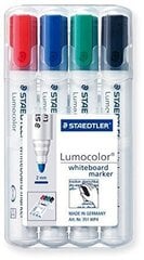 Набор маркеров для белой доски Staedler Lumocolor 351, 4 цвета цена и информация | Канцелярские товары | hansapost.ee