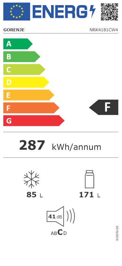 Gorenje NRK4181CW4 hind ja info | Külmkapid-külmikud | hansapost.ee