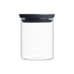 Brabantia стеклянная тара для сыпучих продуктов, 0,6 л, темно-серая цена и информация | Контейнеры для хранения продуктов | hansapost.ee