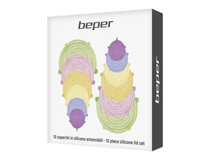 Набор многоразовых силиконовых крышек Beper C102COC101, 12 шт. цена и информация | Контейнеры для хранения продуктов | hansapost.ee