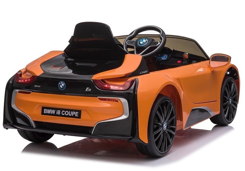 Elektriauto lastele BMW I8 JE1001, oranž цена и информация | Laste elektriautod | hansapost.ee