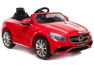 Детский электромобиль Mercedes S63 AMG, красный цена и информация | Электромобили для детей | hansapost.ee