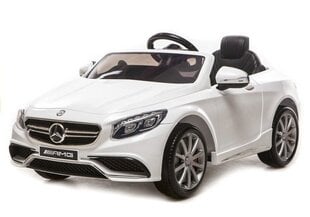Детский электромобиль Mercedes S63 AMG, белый цена и информация | Электромобили для детей | hansapost.ee