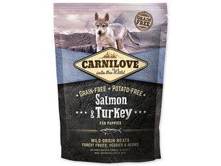 Carnilove Salmon & Turkey for Puppies koeratoit 1,5 kg цена и информация | Сухой корм для собак | hansapost.ee