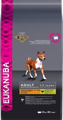 Kuivtoit koertele Eukanuba Adult​ kanalihaga, M, 15 kg hind ja info | Eukanuba Lemmikloomatarbed | hansapost.ee