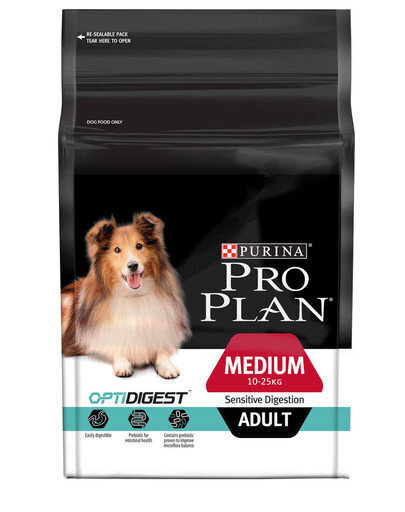 Kuivtoit koertele Pro Plan Medium Adult Sensitive Digestion, 14 kg цена и информация | Koerte kuivtoit ja krõbinad | hansapost.ee