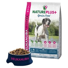 Eukanuba Nature Plus + teraviljavaba kuivsööt kõigile täiskasvanud koeratõugudele värske külmutatud lõhega 2,3 kg hind ja info | Koerte kuivtoit ja krõbinad | hansapost.ee