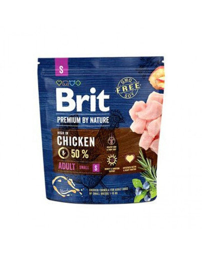 Сухой корм для собак Brit Premium By Nature Adult Small S, 1 кг