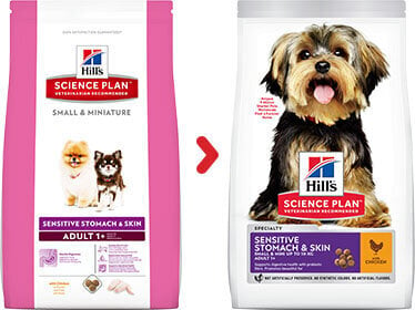 Kuivtoit koertele Hill's Science Plan Sensitive Stomach & Skin Small & Mini Adult kanalihaga, 1,5 kg hind ja info | Koerte kuivtoit ja krõbinad | hansapost.ee