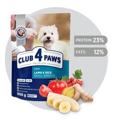 CLUB 4 PAWS Premium полноценный сухой корм Hipoallergenic small breeds, 900г цена и информация | Сухой корм для собак | hansapost.ee