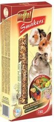 Vitapol Smakers 3x1 лакомство для кроликов и грызунов с орехами, овощами и попкорном 135г (3 шт) цена и информация | Корм для грызунов | hansapost.ee