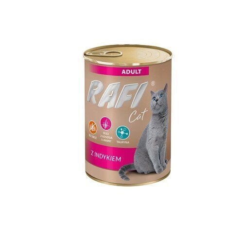 Rafi Cat konserv täiskasvanud kassidele kalkuniga, 400 g hind ja info | Kassikonservid | hansapost.ee