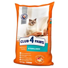 Полноценная сухая пища для взрослых кошек Sterilized, CLUB 4 PAWS Premium, 14 кг цена и информация | Сухой корм для кошек | hansapost.ee