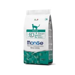 Monge Natural Superpremium Cat Adult Hairball полноценный корм для взрослых кошек с курицей 0,4 кг цена и информация | Сухой корм для кошек | hansapost.ee