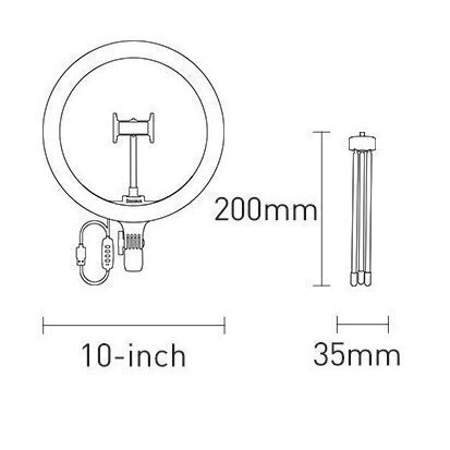 Universaalne statiiv + lamp Baseus CRZB10-A01 hind ja info | Selfie pulgad | hansapost.ee
