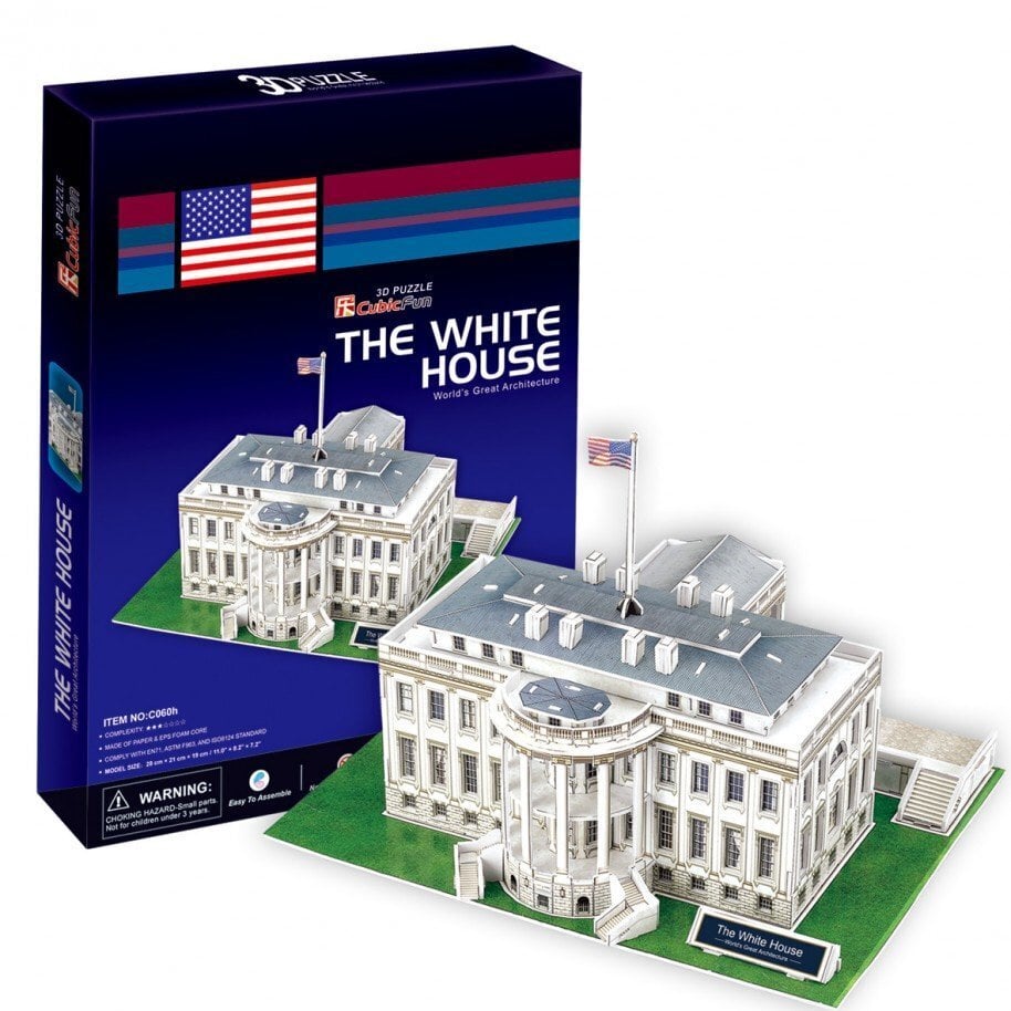 3D Pusle CubicFun White House, 64 osa hind ja info | Pusled lastele ja täiskasvanutele | hansapost.ee