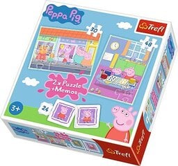 TREFL Pusle komplekt Peppa Pig 30tk + 48tk + 24 memo цена и информация | Пазлы | hansapost.ee