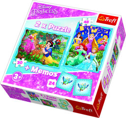 Pusle komplekt + memokaardid Trefl Princess 2 in 1 hind ja info | Pusled lastele ja täiskasvanutele | hansapost.ee