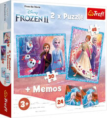 Puslede komplekt Trefl 3 in 1 Lumekuninganna ja igavene talv 2 (Frozen 2) цена и информация | Пазлы | hansapost.ee