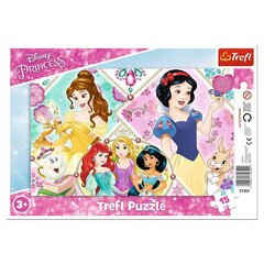 Pusle Trefl Disney Cute Princesses Frame Floor 15 tk. hind ja info | Pusled lastele ja täiskasvanutele | hansapost.ee