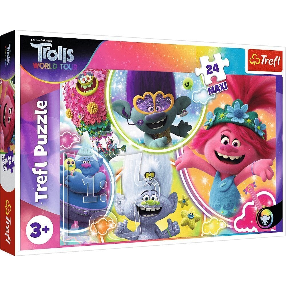 Pusle Trefl Maxi The Music World Of Trolls 24 osa hind ja info | Pusled lastele ja täiskasvanutele | hansapost.ee