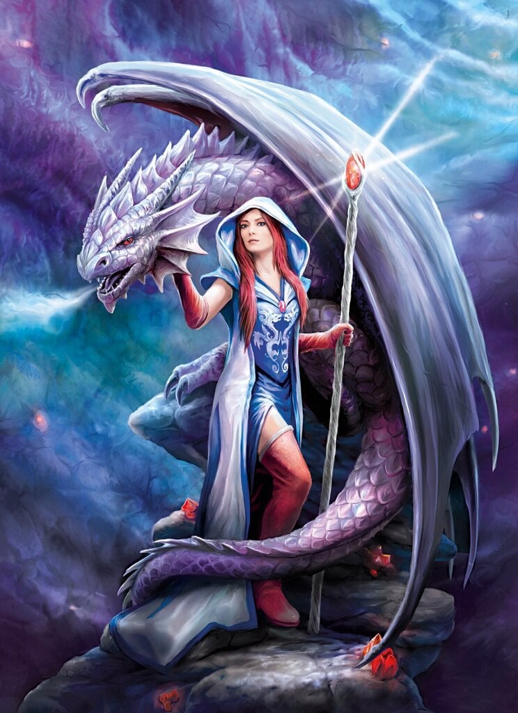 Pusle Anne Stokes Dragon Mage, 1000 osa hind ja info | Pusled lastele ja täiskasvanutele | hansapost.ee