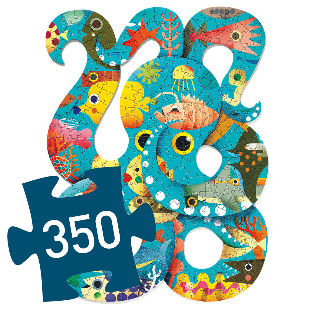 Kujuline pusle - Kaheksajalg (350 osa), DJECO DJ07651 hind ja info | Pusled lastele ja täiskasvanutele | hansapost.ee