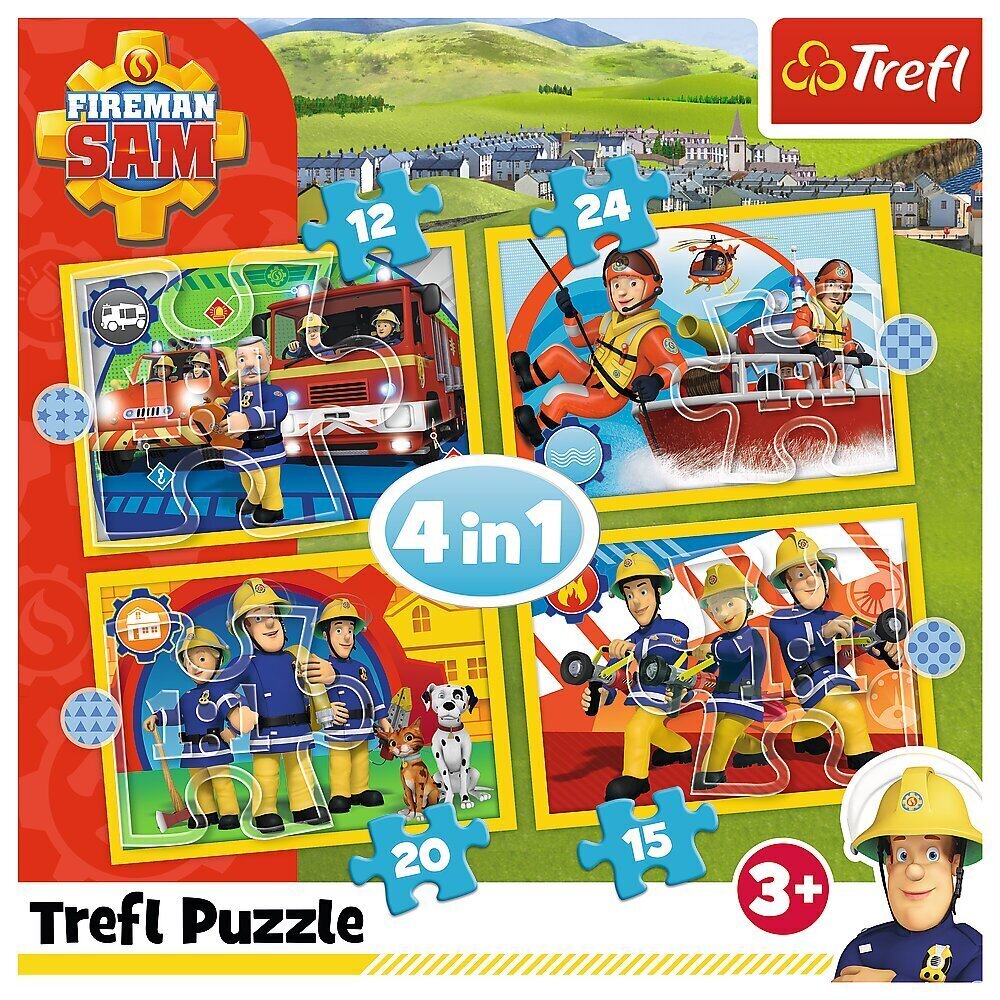 Pusle Trefl Fireman Sam, 4 in 1 цена и информация | Pusled lastele ja täiskasvanutele | hansapost.ee