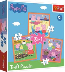 Набор пазлов Trefl Свинка Пеппа (Peppa Pig ) 3 в 1 цена и информация | Пазлы | hansapost.ee