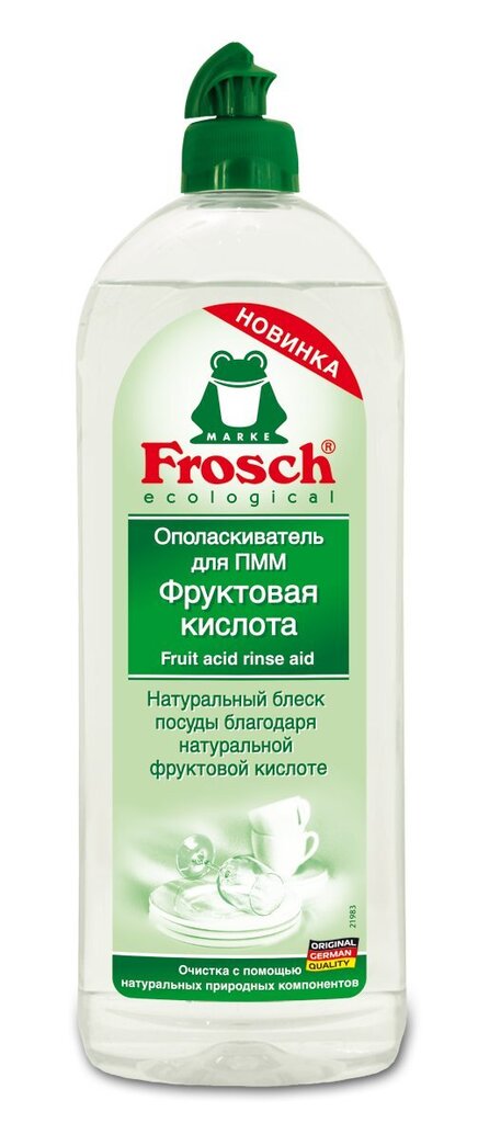 Nõudepesumasina loputusvedelik FROSCH, 750 ml цена и информация | Nõudepesuvahendid | hansapost.ee