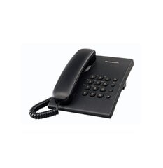 Телефон Panasonic KX-TS500FXB, чёрный цена и информация | Стационарные телефоны | hansapost.ee