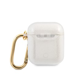 Glitter ümbris GUA2UCG4GT Guess 4G TPU Airpods 1/2, Läbipaistev hind ja info | Nutiseadmed ja lisatarvikud | hansapost.ee