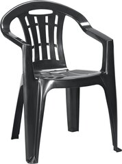 Пластиковый стул 4living Curver Mallorca Graphite, темно-серый цена и информация | Садовые стулья, кресла, пуфы | hansapost.ee