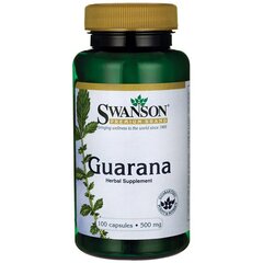 Пищевая добавка Swanson Guarana 500 мг., 100 капсул. цена и информация | Витамины и добавки для хорошего самочувствия | hansapost.ee