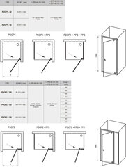 Dušiuks Pivot PDOP2, Ravak, Mõõdud: 120 Klaas: Transparent hind ja info | Dušiseinad ja dušiuksed | hansapost.ee