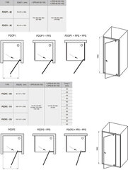 Dušiuks Ravak Pivot PDOP2 price and information | Shower walls and shower doors | hansapost.ee