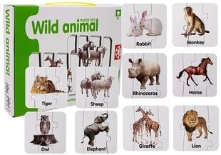 Arendav pusle „Metsloomad“, inglise keeles, 10 kombinatsiooni hind ja info | Lauamängud ja mõistatused perele | hansapost.ee