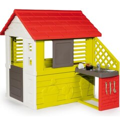 Детский игровой домик с кухней Smoby Nature Playhouse + Summer Kitchen, 145x110x127 см цена и информация | Детские домики | hansapost.ee
