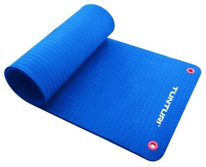 Jõusaali matt Tunturi Fitnessmat Pro 180x60x1,5 cm, sinine цена и информация | Коврики для йоги, фитнеса | hansapost.ee