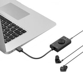 Многофункциональная внешняя звуковая карта Orico USB 2.0, 10 см цена и информация | Звуковые карты | hansapost.ee