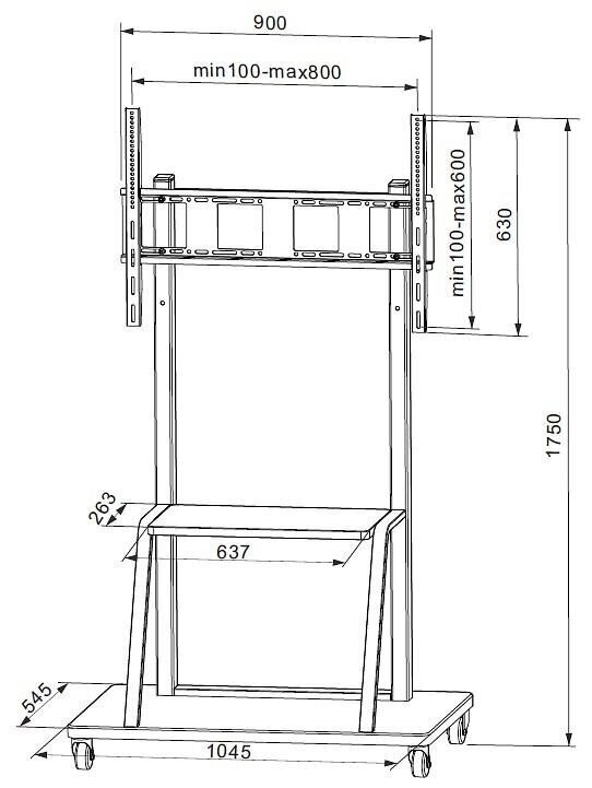 Techly TV LED/LCD/PDP 55-100" цена и информация | Monitori kinnitused | hansapost.ee